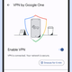 You can easily turn on and then snooze the Google VPN.